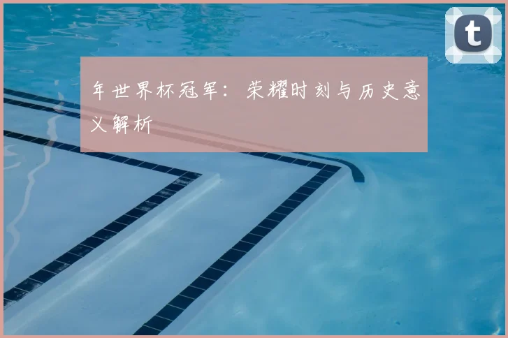 年世界杯冠军：荣耀时刻与历史意义解析