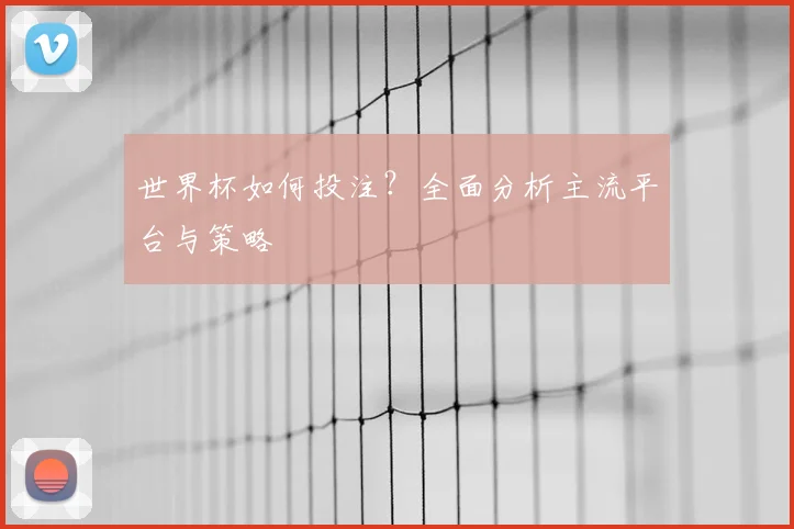 世界杯如何投注？全面分析主流平台与策略